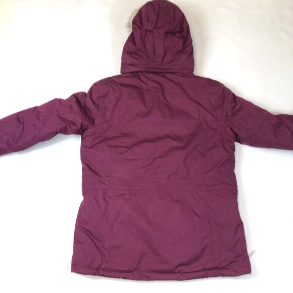 LL Bean Womens Goose Down Baxter State Parka Jacket Faux Fur Trim Removable Hood - Picture 9 of 13